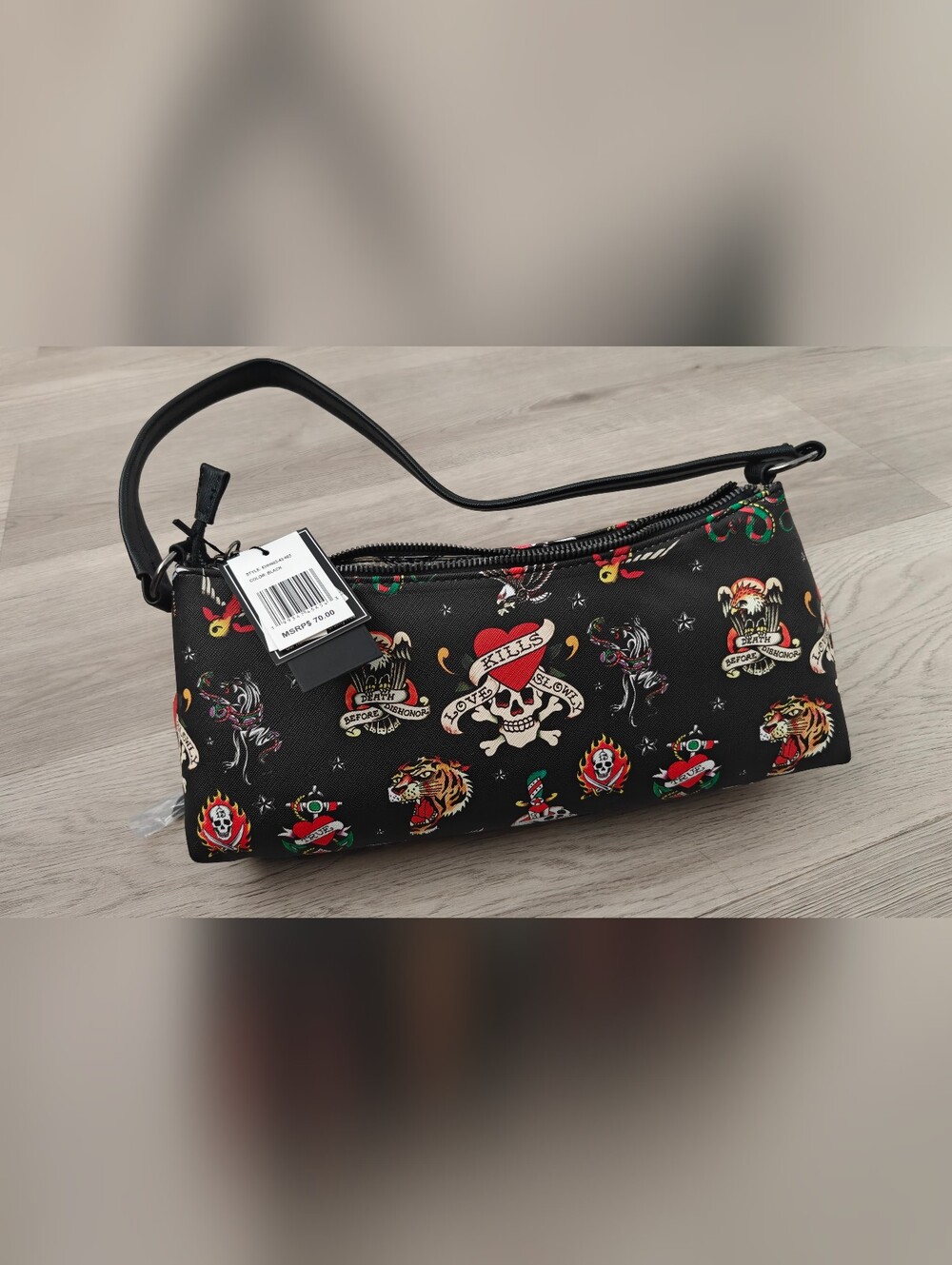 Ed Hardy Black Shoulder Bag